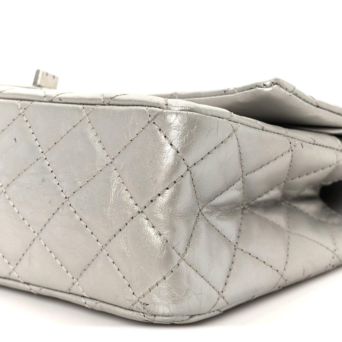 Metallic Lambskin Quilted 2.55 Reissue 226 Flap Silver