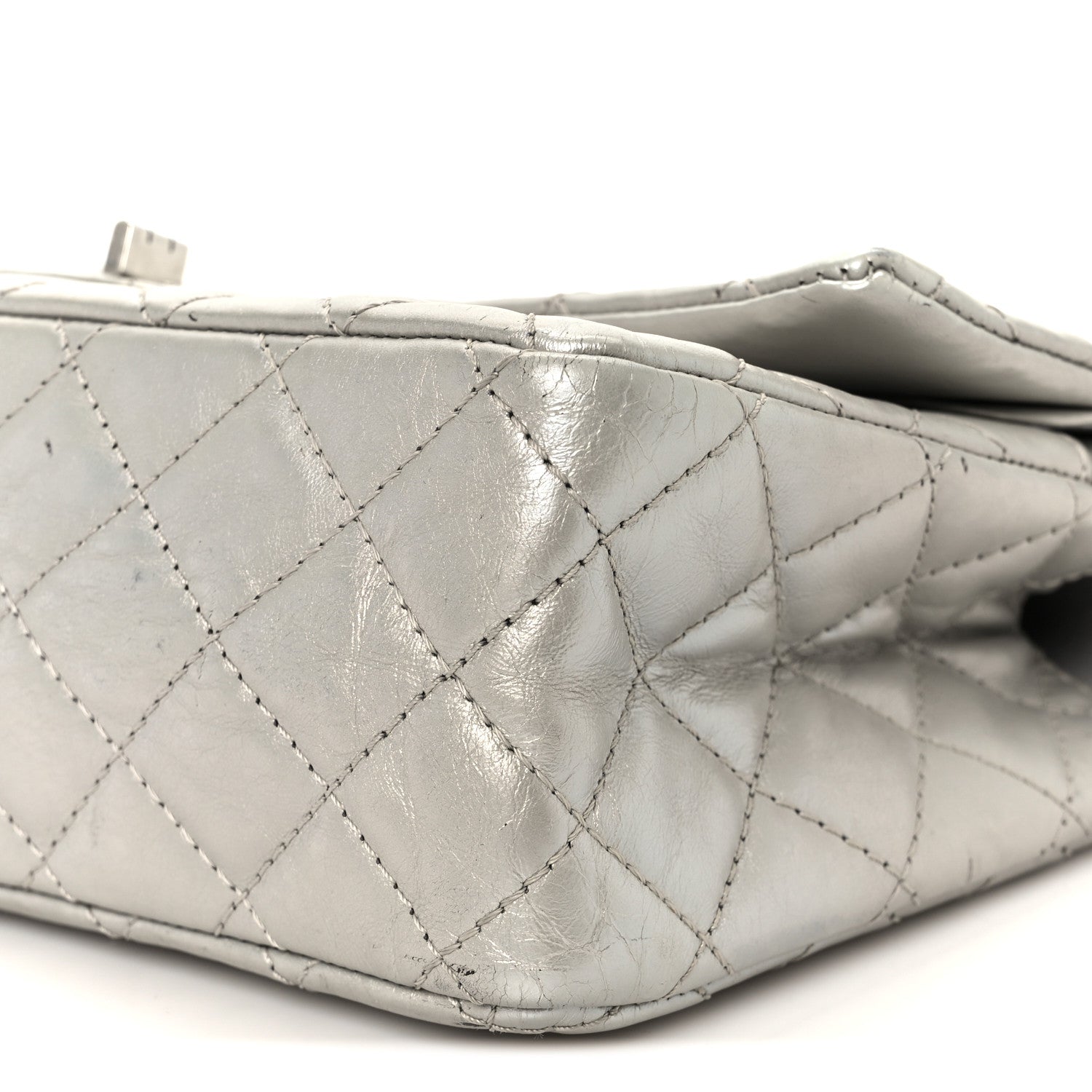 Chanel Metallic Lambskin Quilted 2.55 Reissue 226 Flap Silver 10 of 11