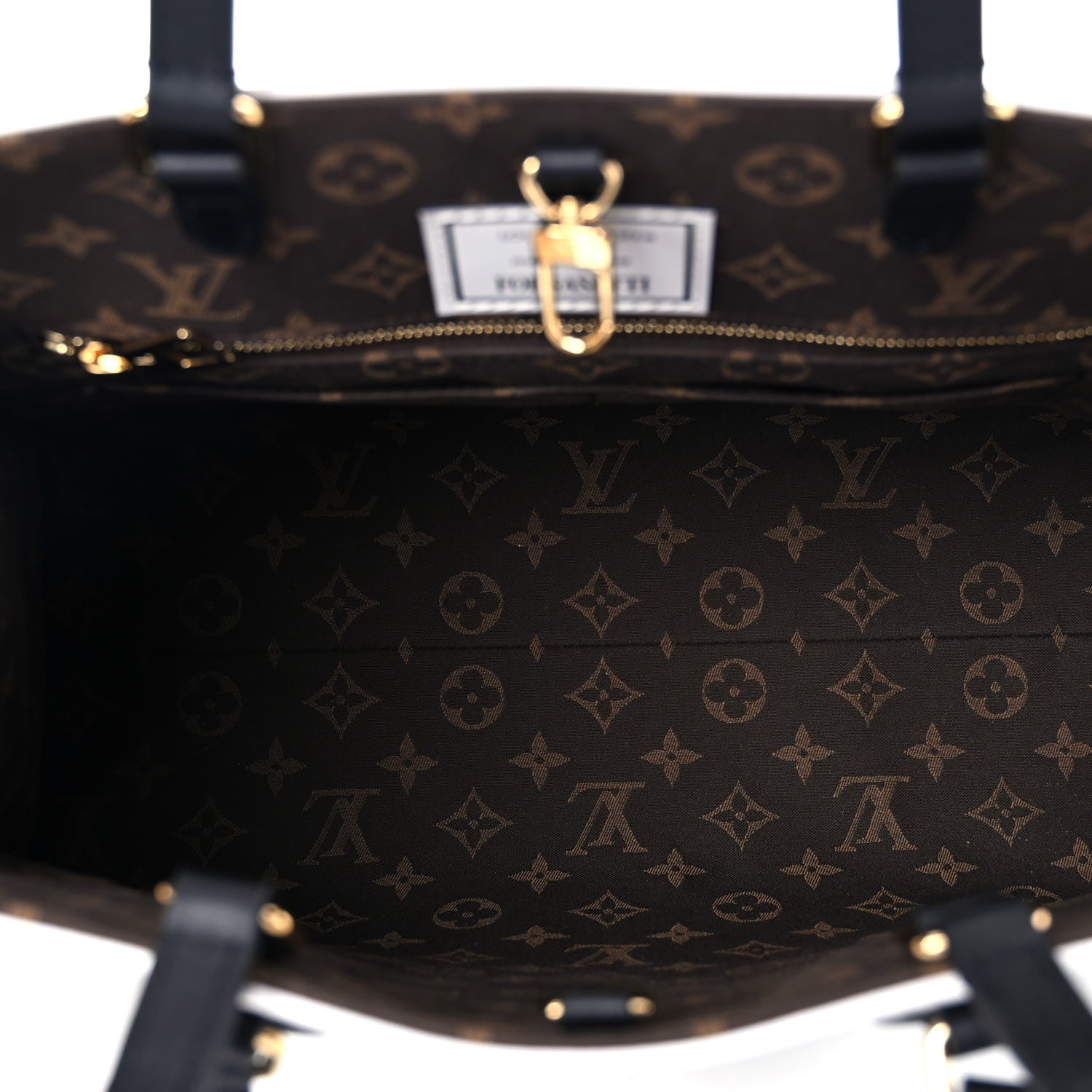 Louis Vuitton X FORNASETTI Calfskin Architettura Onthego MM Black White 9 of 15