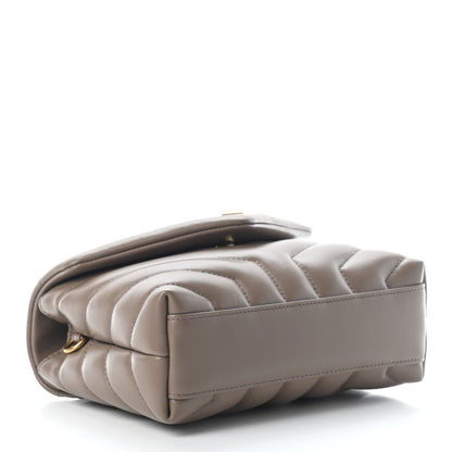 Saint Laurent Calfskin Y Quilted Monogram Toy Loulou Crossbody Bag Dark Beige 4 of 8