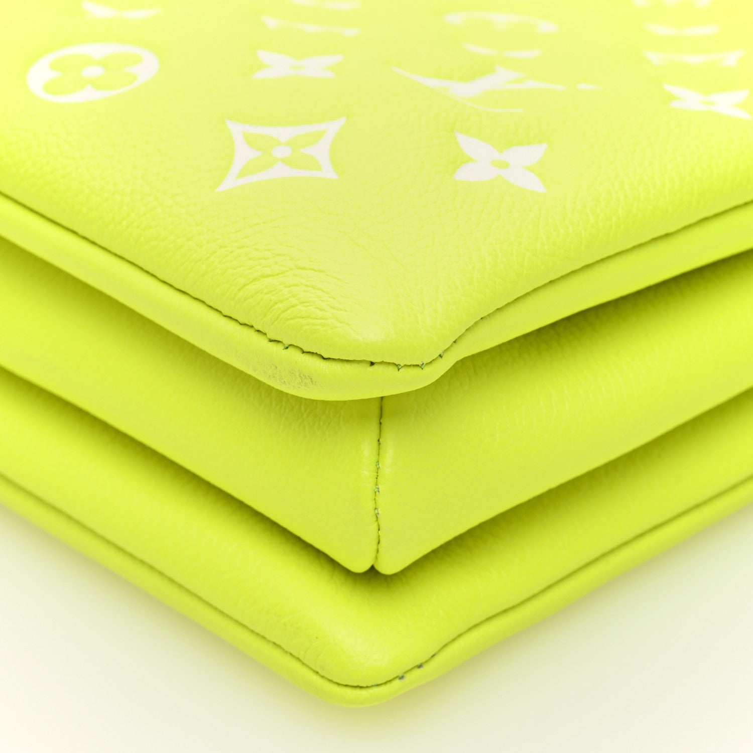 Louis Vuitton Calfskin Embossed Monogram LV Match Coussin PM Fluorescent Yellow 11 of 11