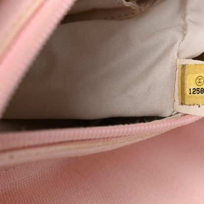 Chanel Coated Canvas Quilted Small Paris Biarritz Tote Light Pink 7 of 10