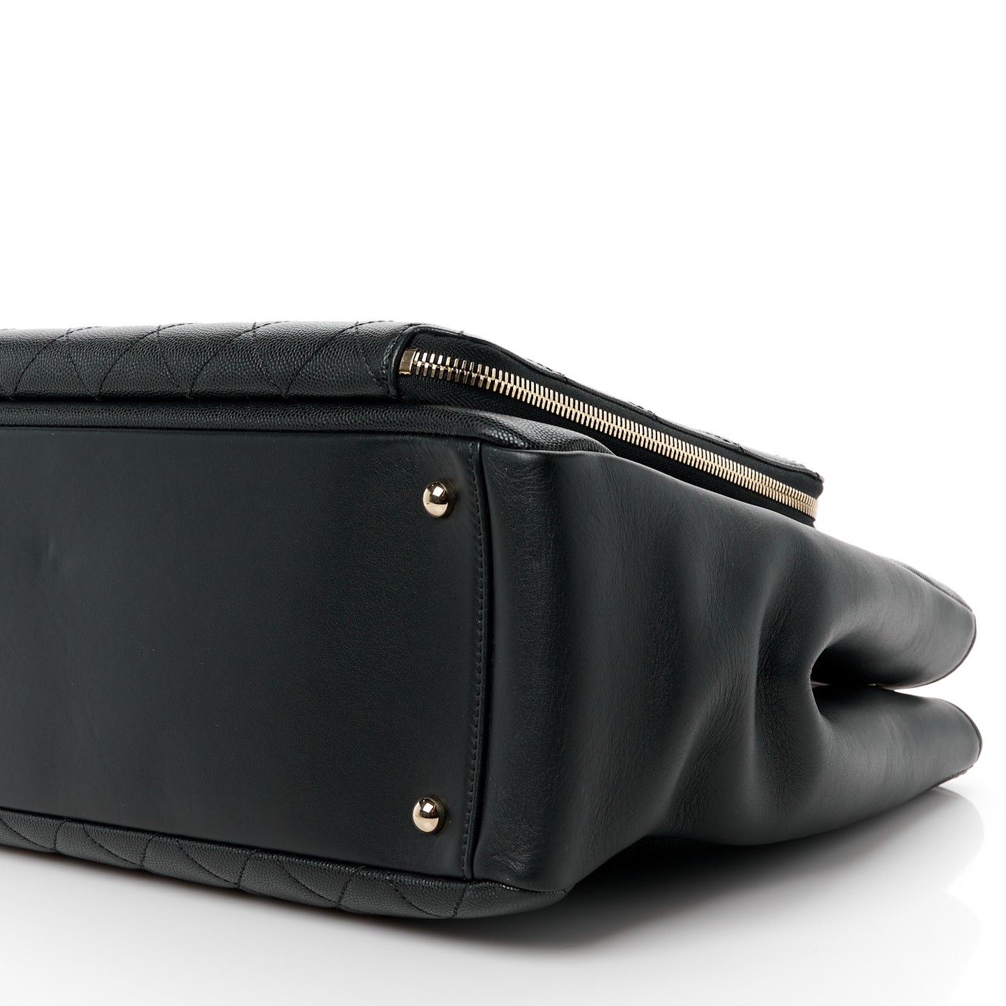 Caviar Quilted Large Business Affinity Shopping Bag Black