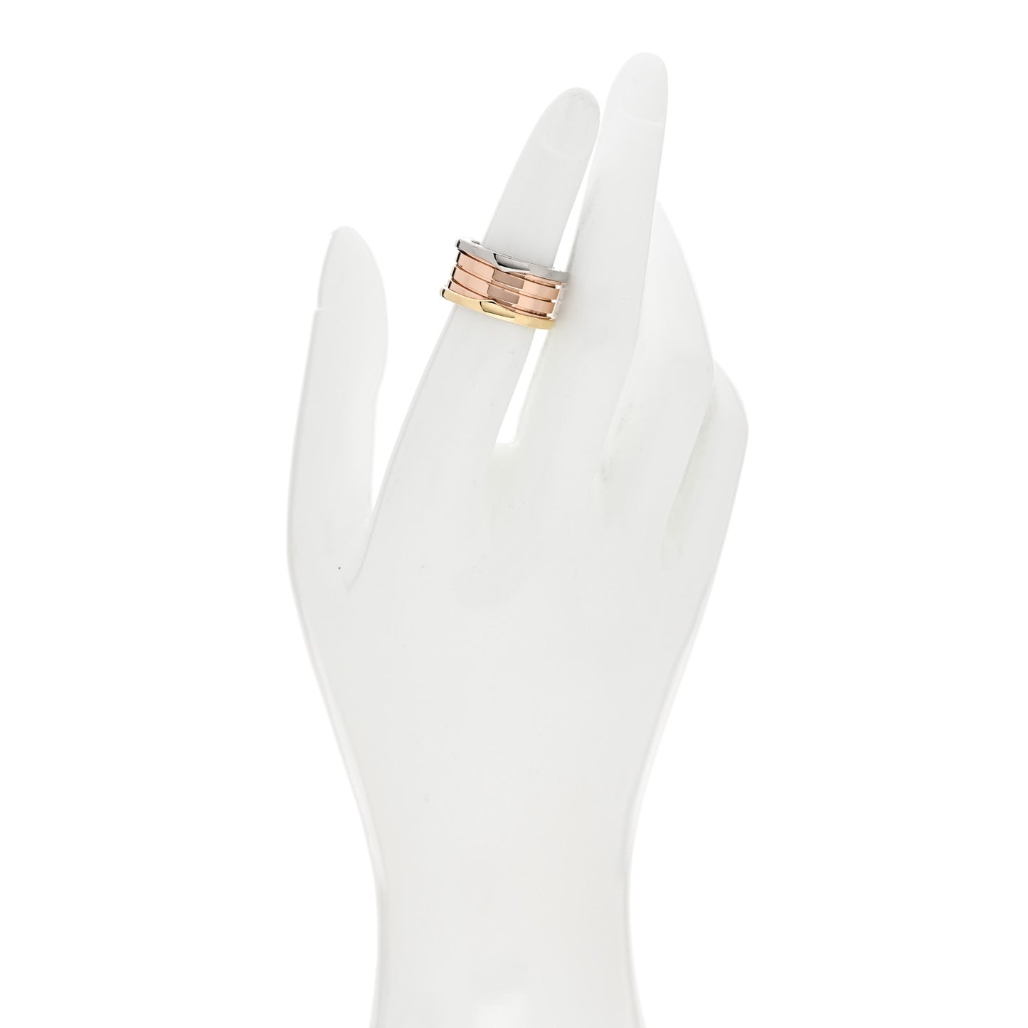 18K Rose White Yellow Gold B.Zero1 Four-Band Ring 51 5.75