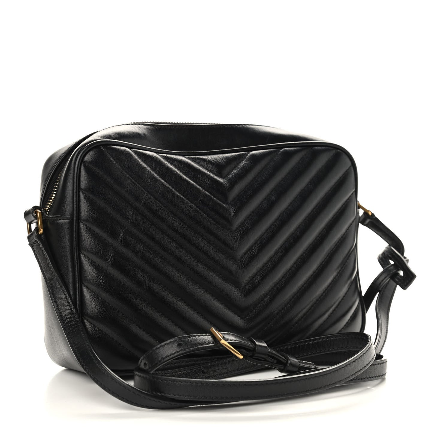 Calfskin Matelasse Monogram Lou Camera Bag Black