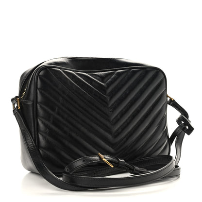 Saint Laurent Calfskin Matelasse Monogram Lou Camera Bag Black 3 of 13