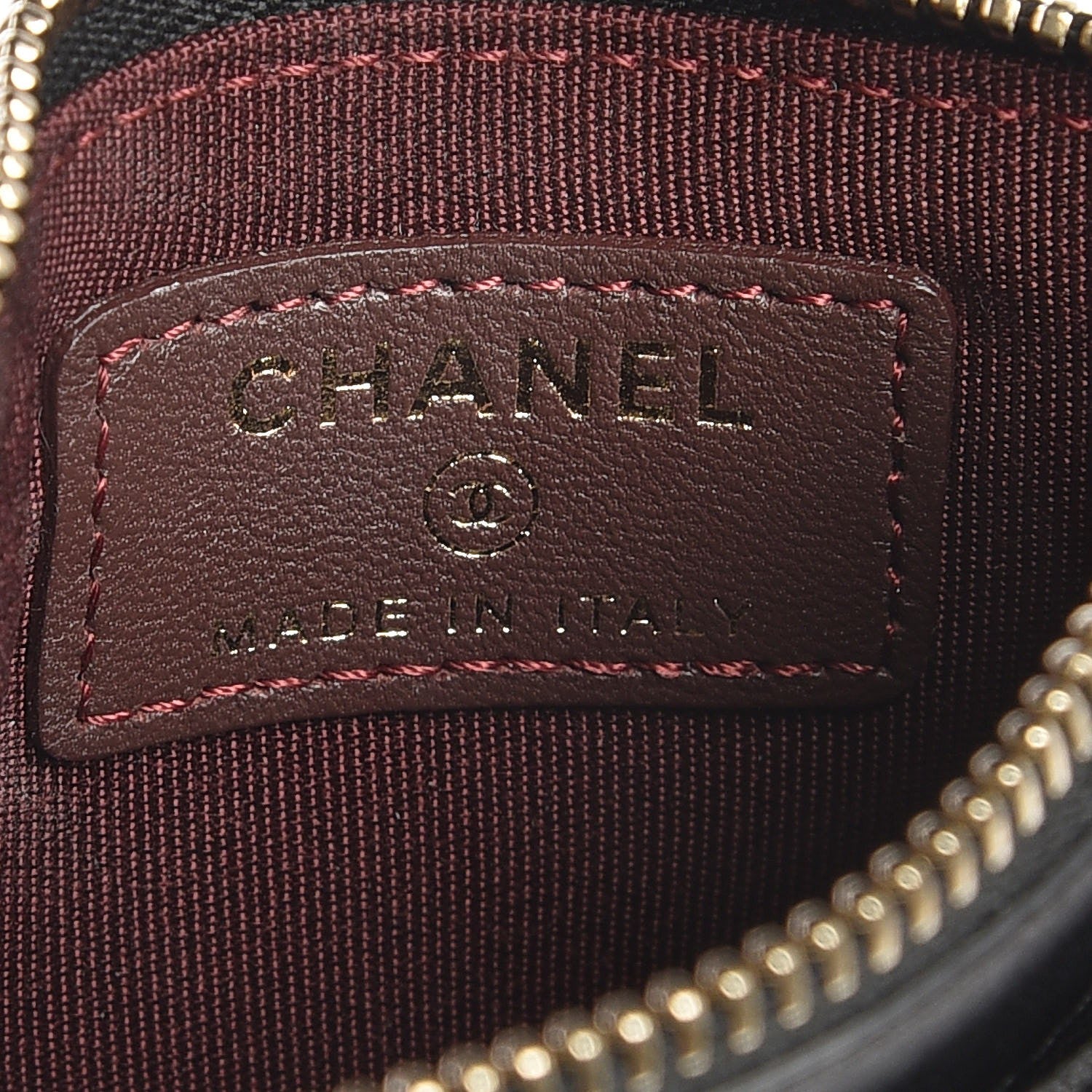 Chanel Lambskin Quilted Zip Card Holder Black 5 of 7