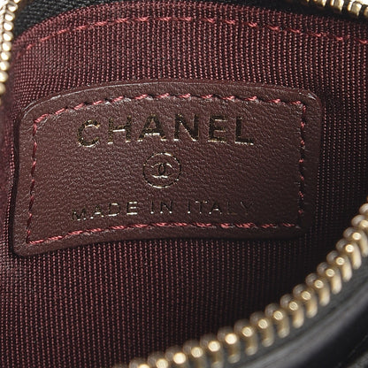 Chanel Lambskin Quilted Zip Card Holder Black 5 of 7