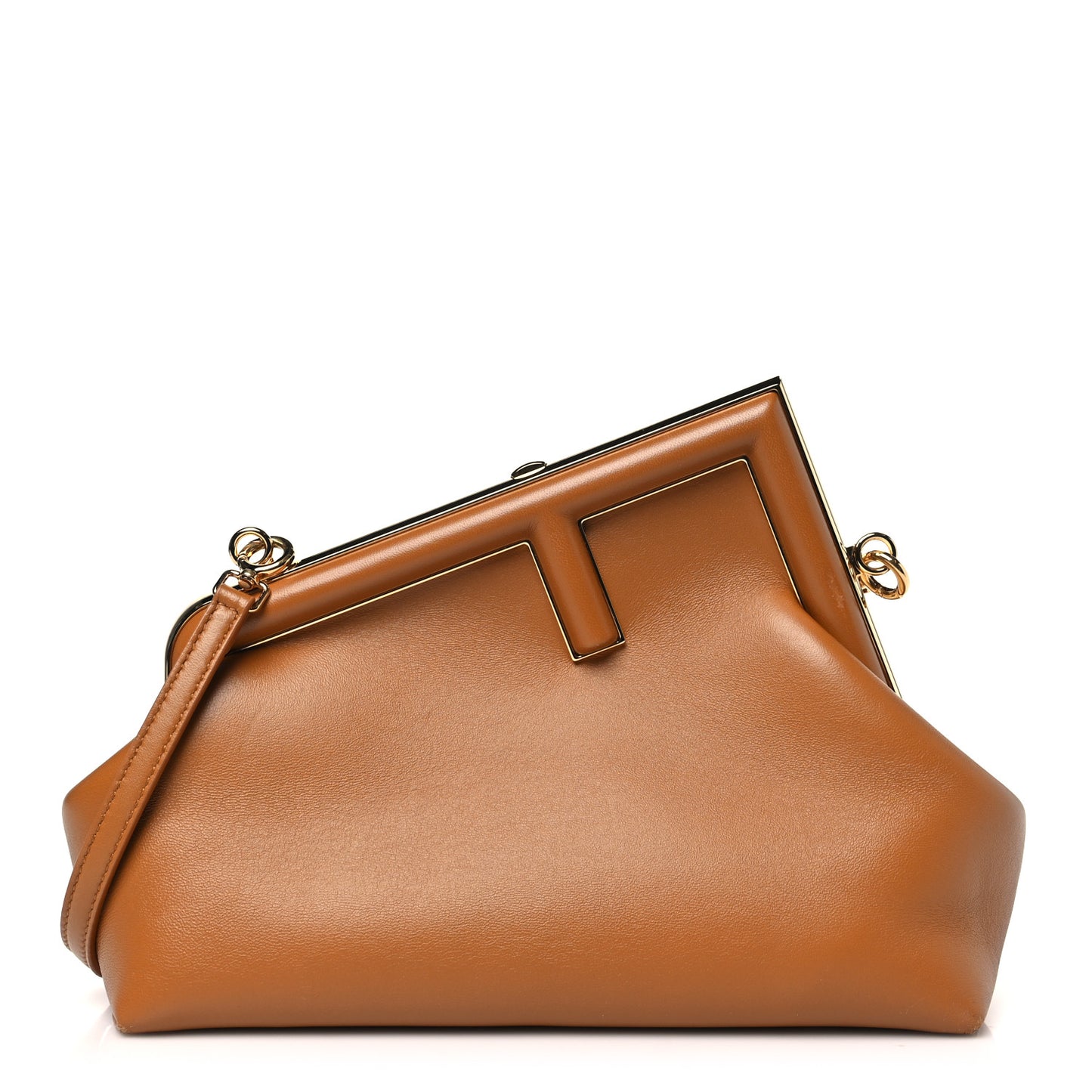 Shiny Nappa Small Fendi First Caramello