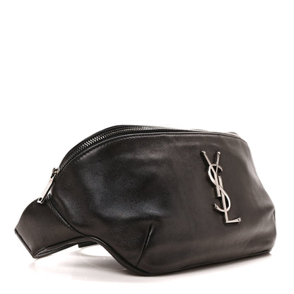 Saint Laurent Calfskin Monogram Belt Bag Black 4 of 8