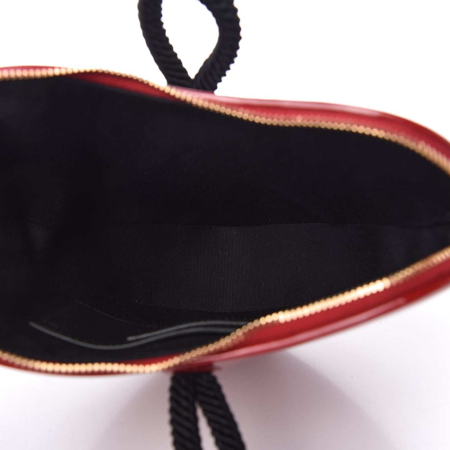 Patent Sac Coeur Heart Shaped Clutch Red