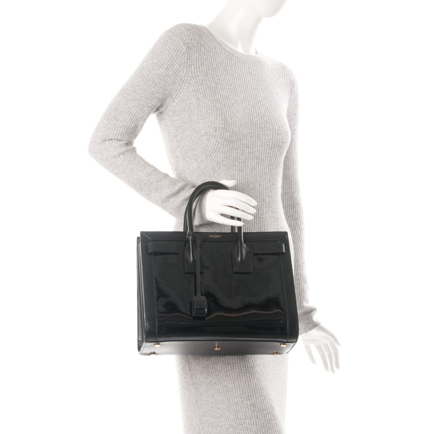 Patent Small Sac de Jour Black