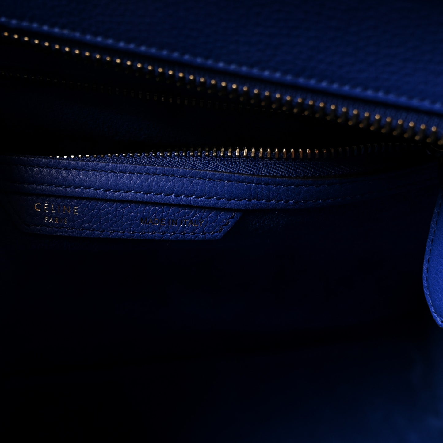 Drummed Calfskin Mini Luggage Indigo
