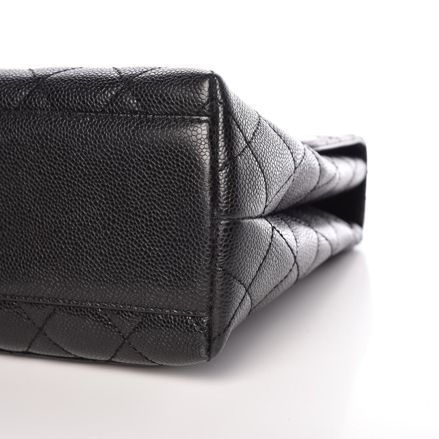 Caviar Quilted Jumbo Kelly Flap Black