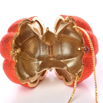 Judith Leiber Swarovski Crystal Tomato Minaudiere Clutch Red 5 of 13