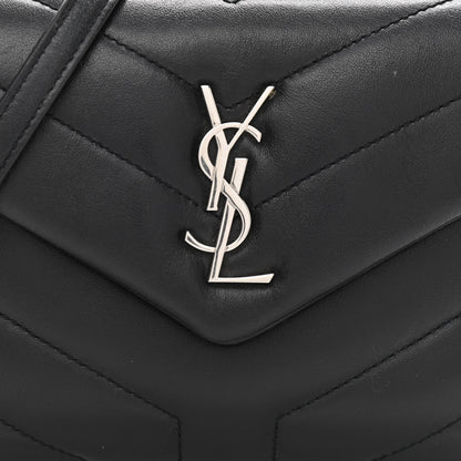 Saint Laurent Calfskin Y Quilted Monogram Toy Loulou Crossbody Bag Black 9 of 12