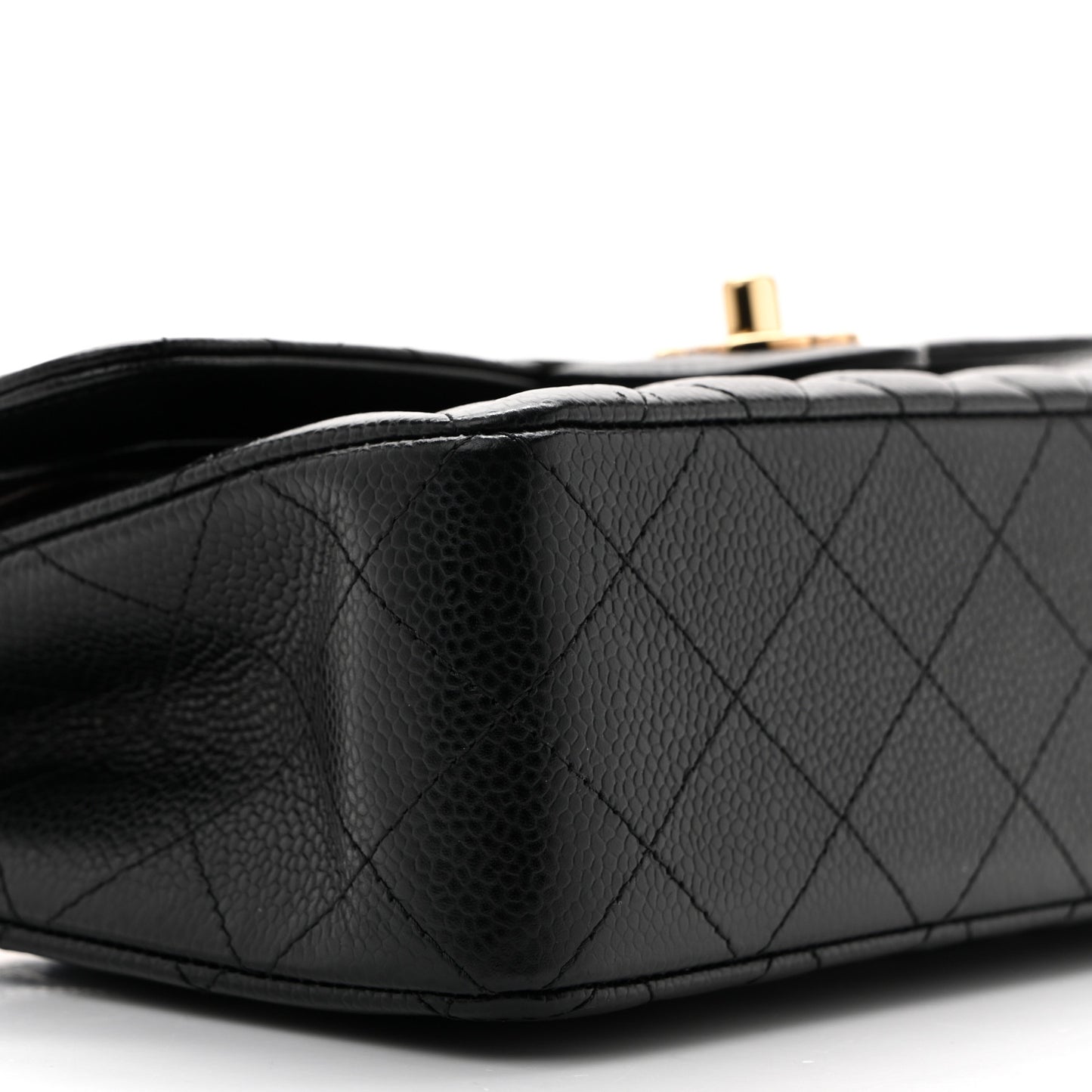 Caviar Quilted Small Double Flap Black