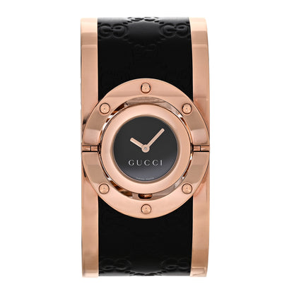 Gucci Stainless Steel Calfskin 33mm Twirl Quartz Watch Black 1 of 5