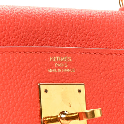 Hermes Togo Kelly Retourne 28 Capucine 6 of 10