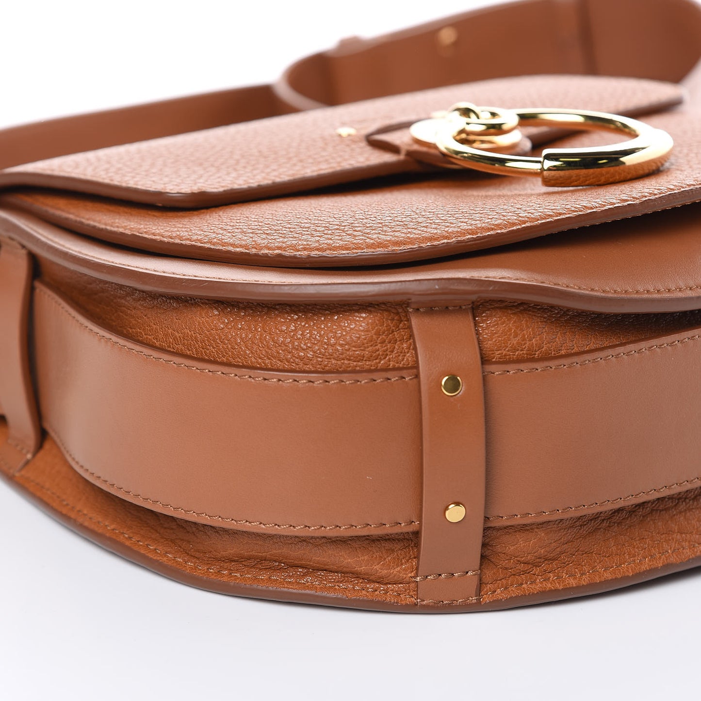 Grained Calfskin Large Tess Bag Caramel