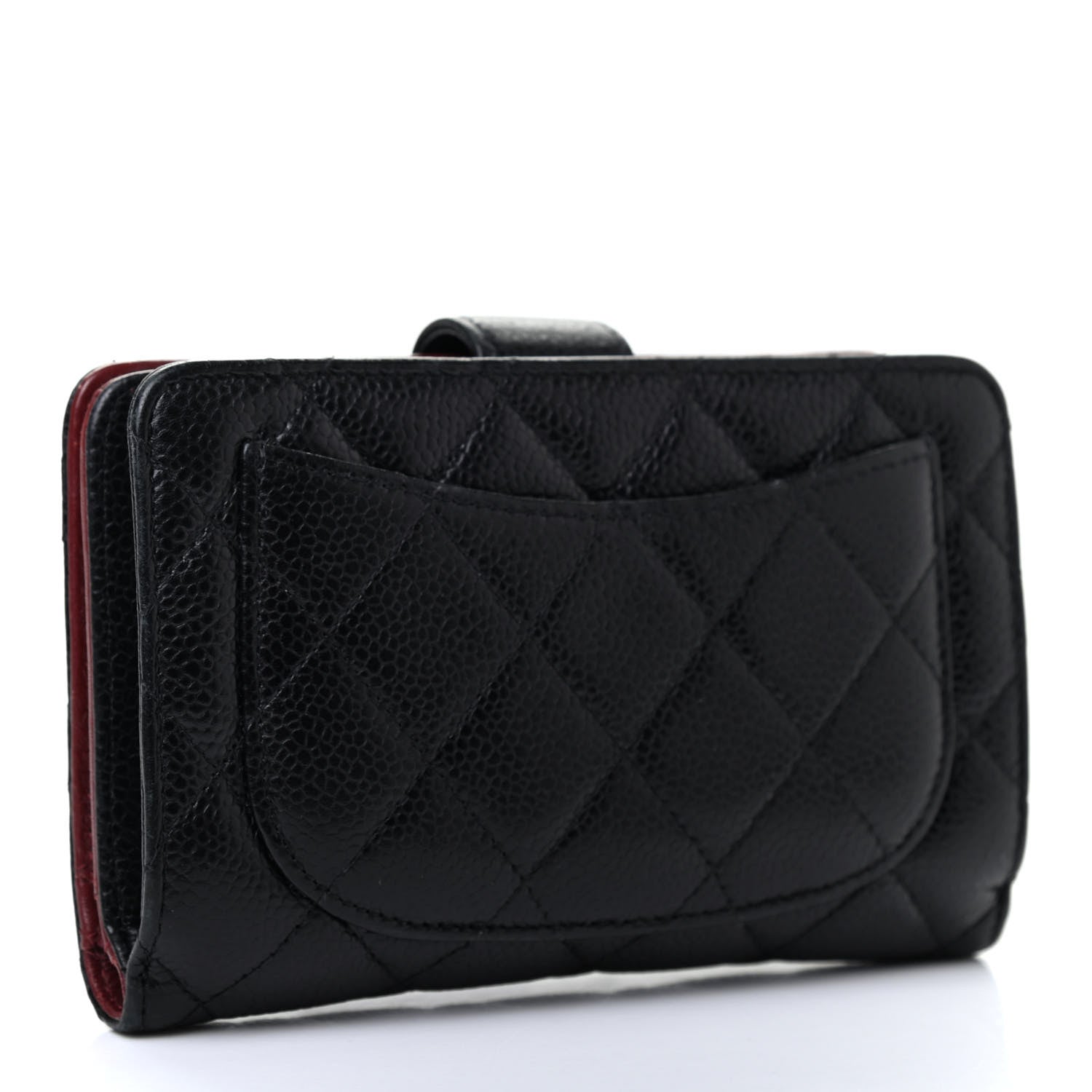 Chanel Caviar Quilted Zipped Pocket Wallet Black 3 of 10