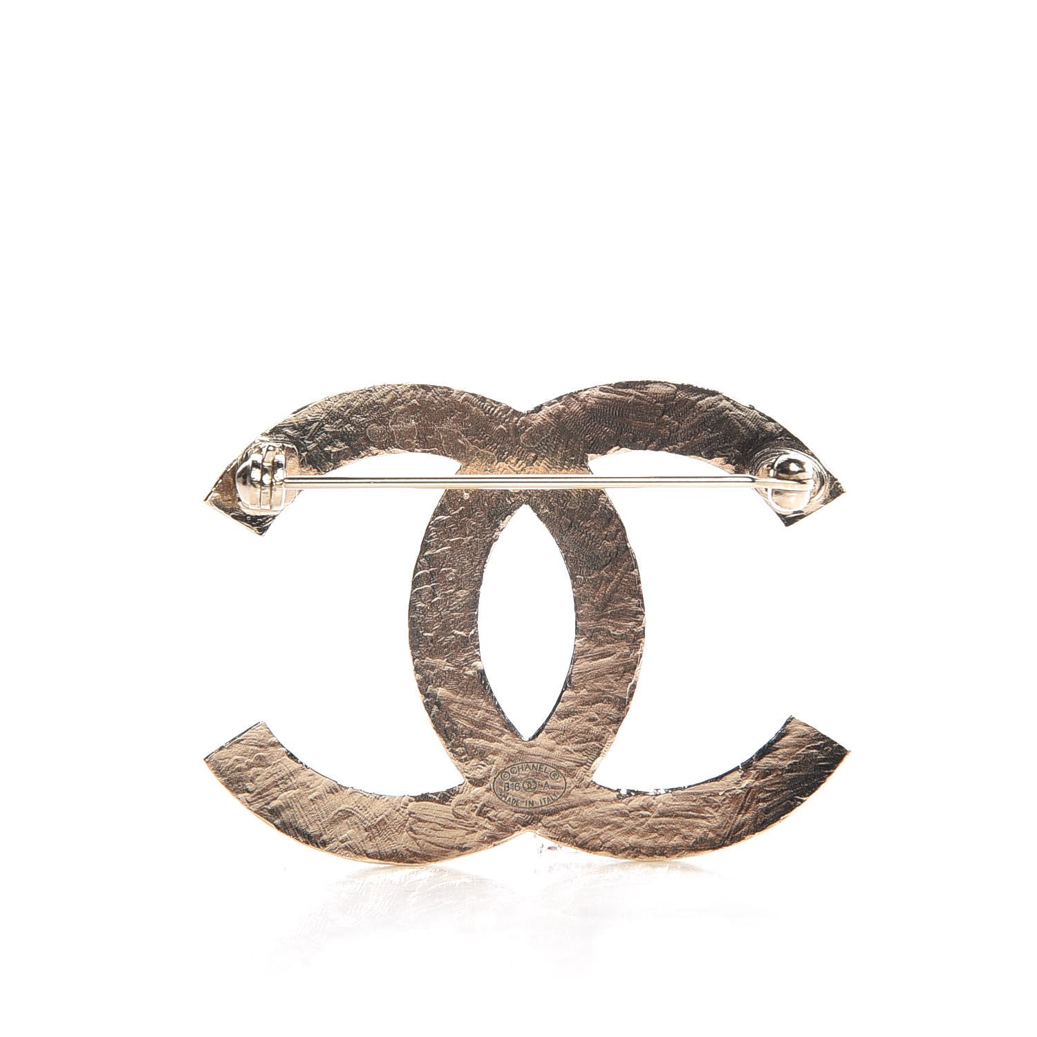 Chanel Metal Quilted CC Brooch Light Gold 3 of 6