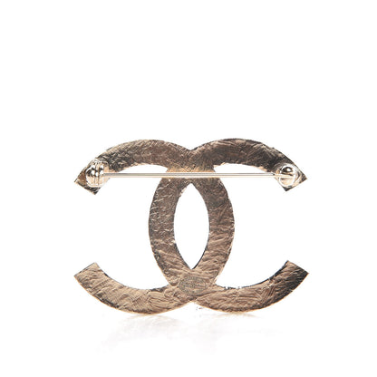 Chanel Metal Quilted CC Brooch Light Gold 3 of 6