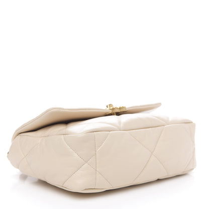 Chanel Goatskin Quilted Medium 19 Flap Beige 4 of 10