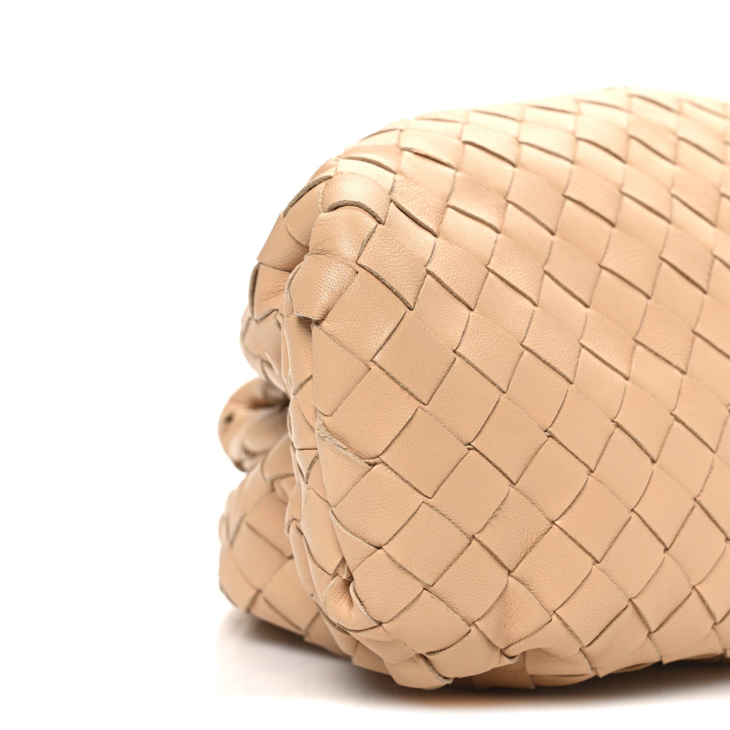 Bottega Veneta Nappa Maxi Intrecciato The Pouch Oversized Clutch Almond 10 of 11