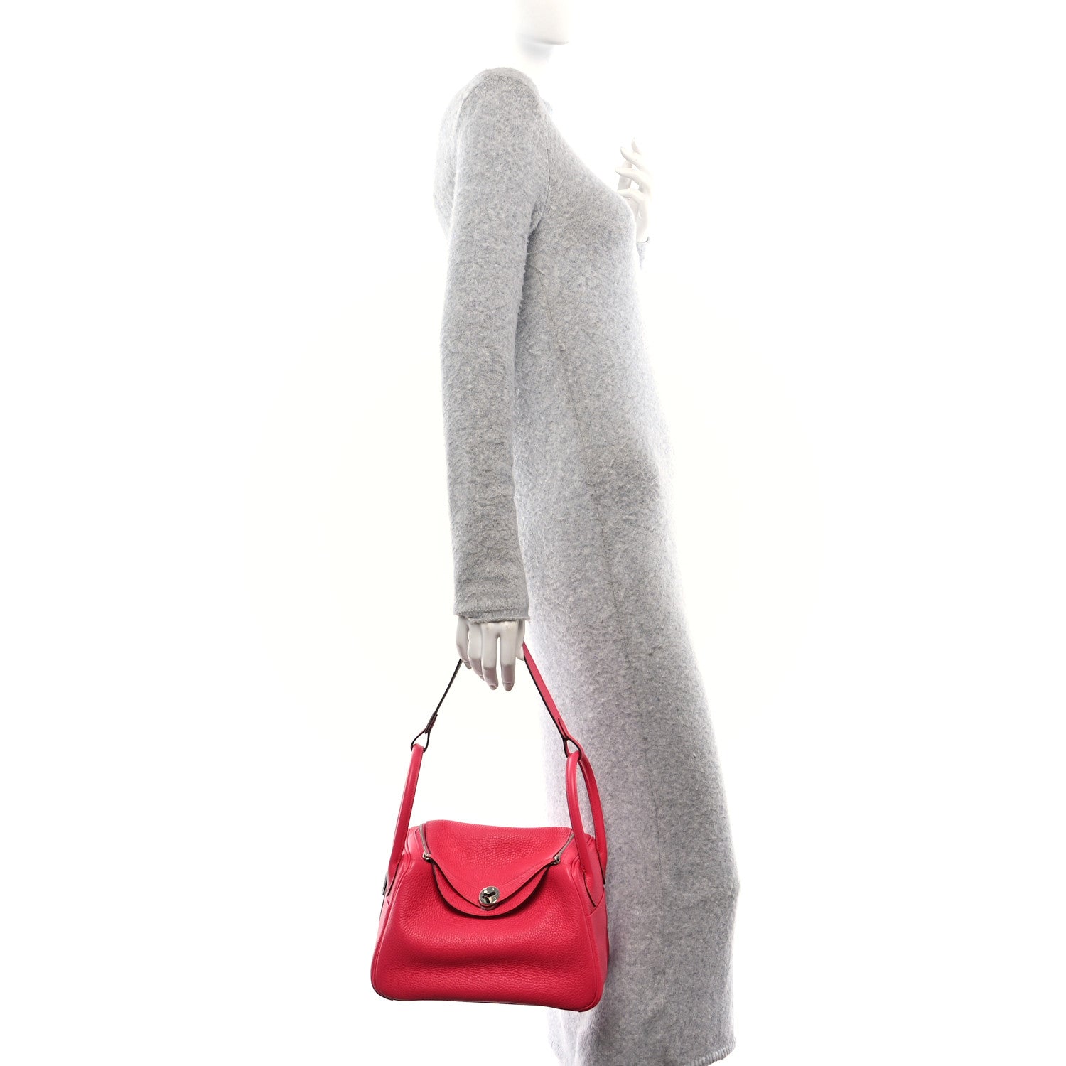 Hermes Taurillon Clemence Lindy 26 Rose Extreme 2 of 10