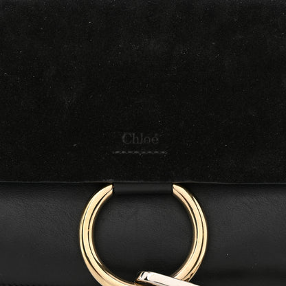 Chloe Suede Calfskin Small Faye Shoulder Bag Black 8 of 10