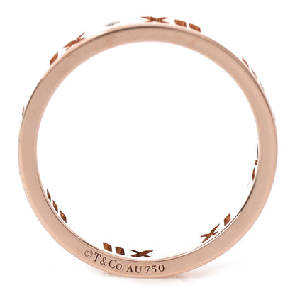 Tiffany 18K Rose Gold Diamond Atlas Pierced Ring 50 5.5 4 of 5