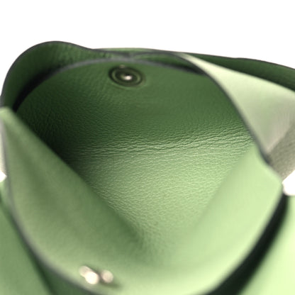 Hermes Evercolor Calvi Duo Card Case Vert Criquet 6 of 9