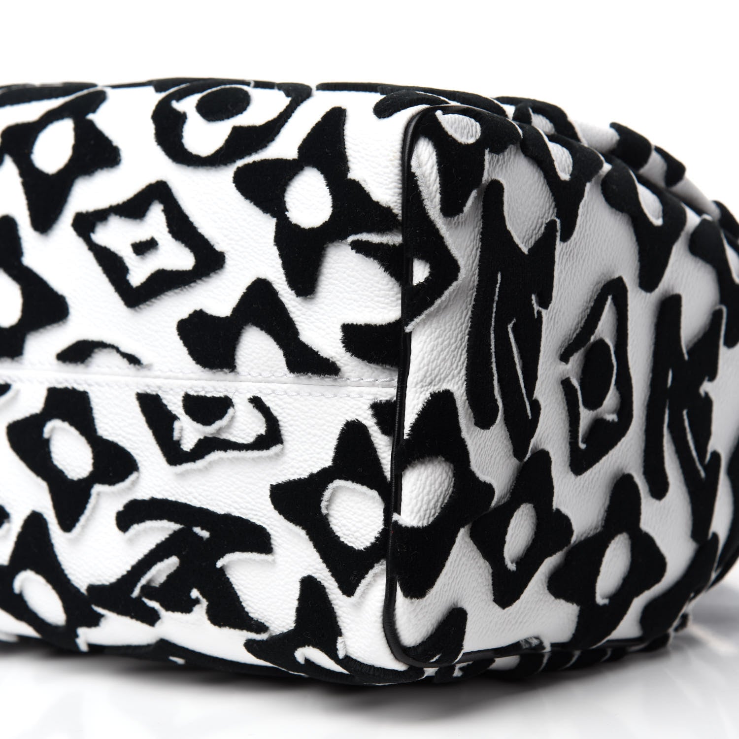 Louis Vuitton X UF Tufted Monogram Speedy Bandouliere 25 White Black 7 of 10