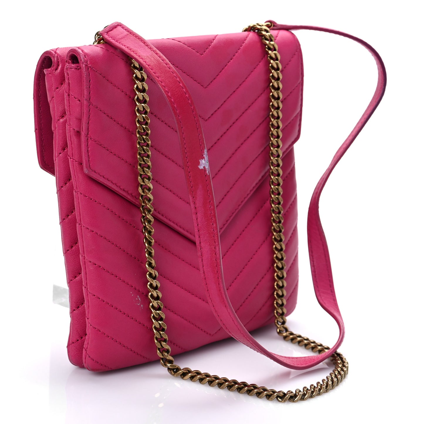 Lambskin Quilted Double Flap Bag Pink