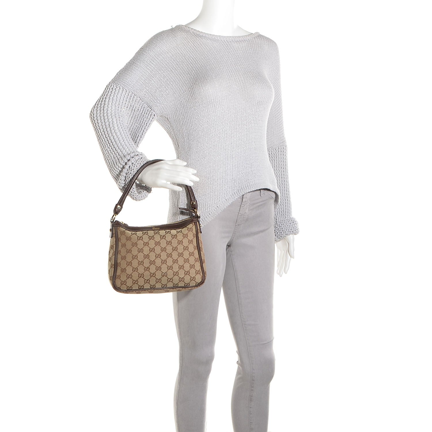 Gucci Monogram Abbey Shoulder Bag Dark Brown 2 of 7