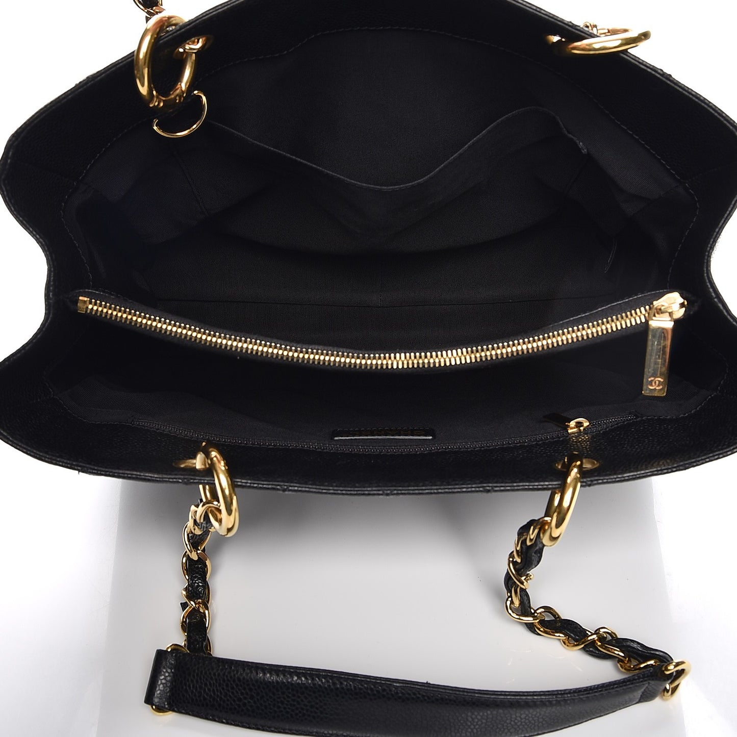 Caviar Quilted Grand Shopping Tote GST Black