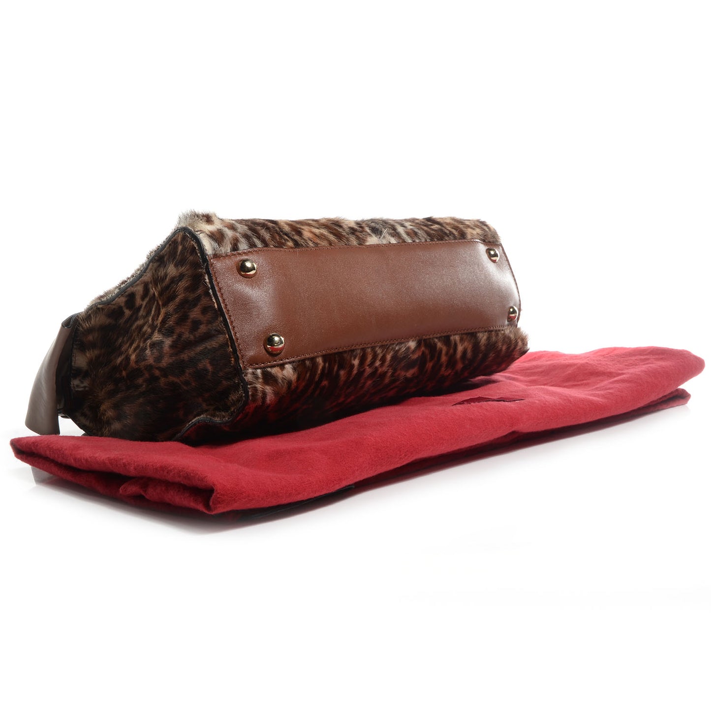Calf Hair Leopard Print Medium Aphrodite Bow Satchel