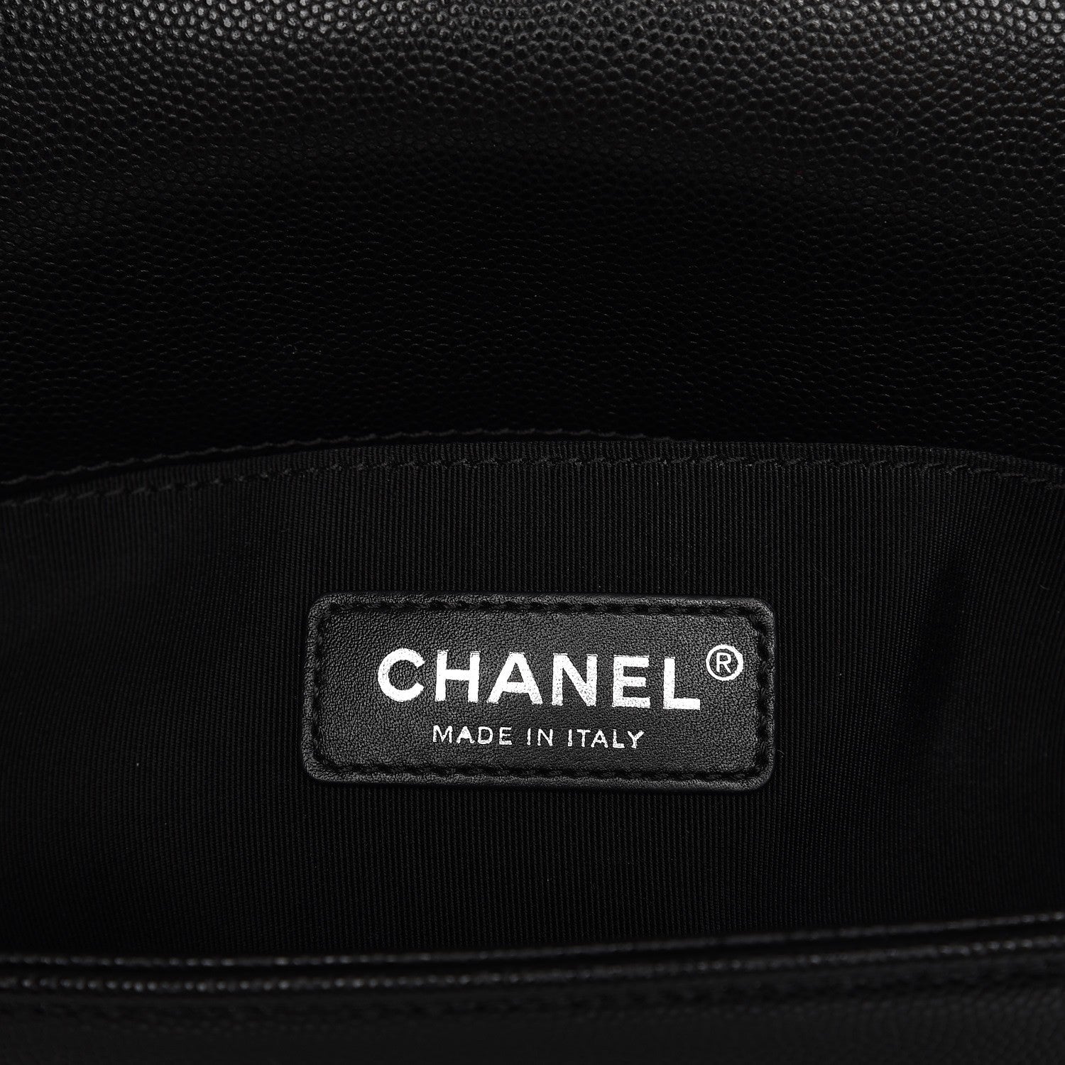 Chanel Caviar Chevron Quilted Medium Boy Flap Black 6 of 8