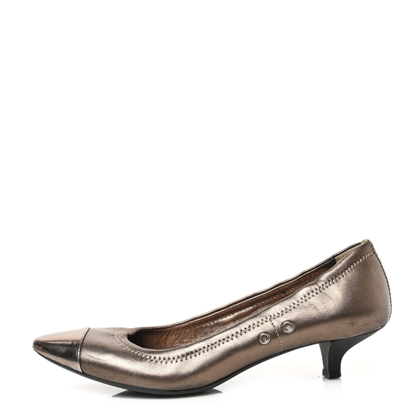 Metallic Calfskin Pump 36 Bronze