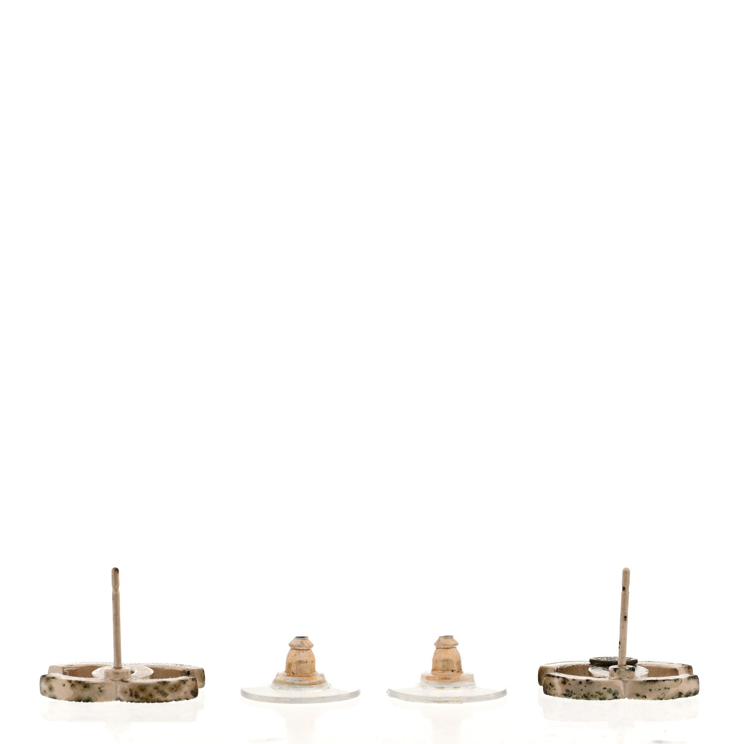 Chanel Crystal CC Earrings Gold 3 of 5