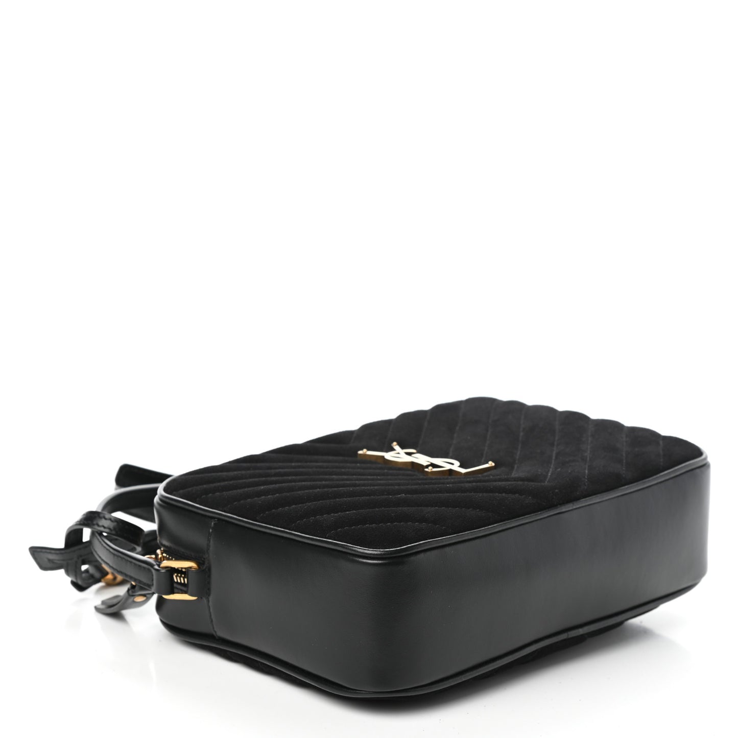 Suede Calfskin Monogram Lou Camera Bag Black