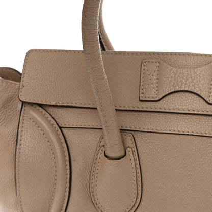 Celine Drummed Calfskin Mini Luggage Dune 21 of 26