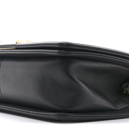 Chanel Calfskin Braided Medium Boy Flap Black 10 of 12