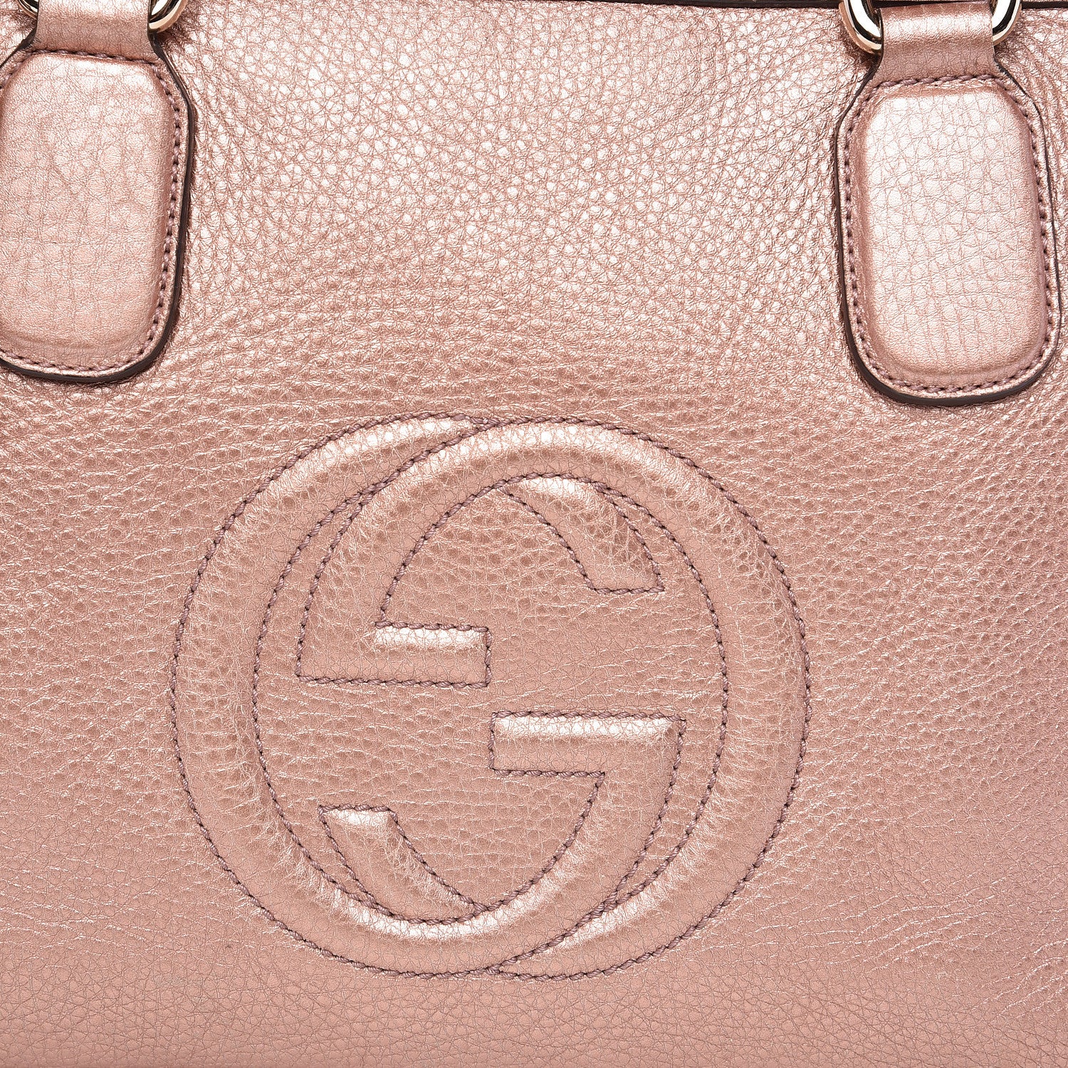 Gucci Metallic Cellarius Calfskin Small Soho Top Handle Satchel Pink 16 of 18