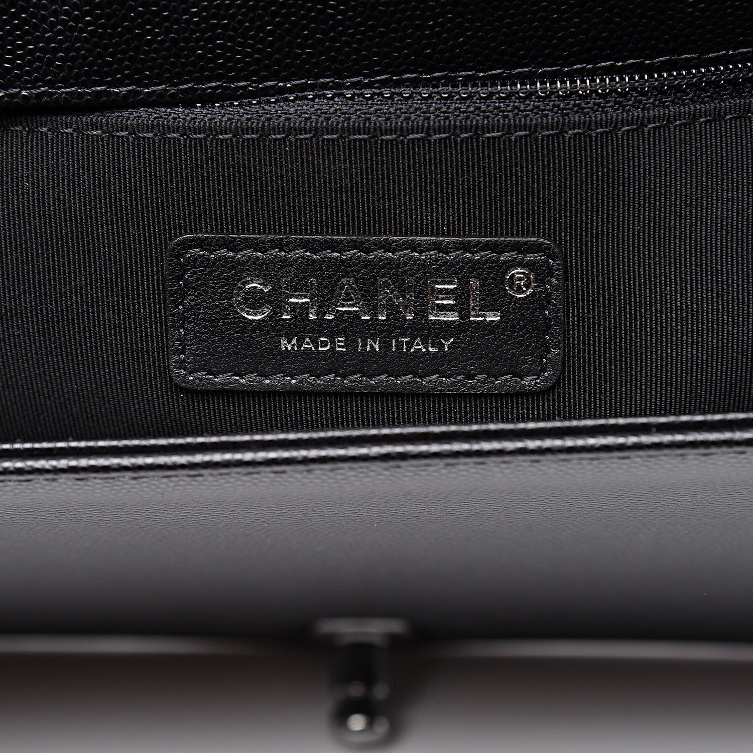 Chanel Caviar Chevron Quilted New Medium Boy Flap Black 5 of 10