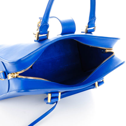Saint Laurent Calfskin Small Monogram Cabas Blue 7 of 7