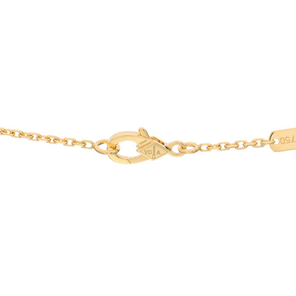 Van Cleef & Arpels 18K Yellow Gold Guilloche Vintage Alhambra Pendant Necklace 6 of 7