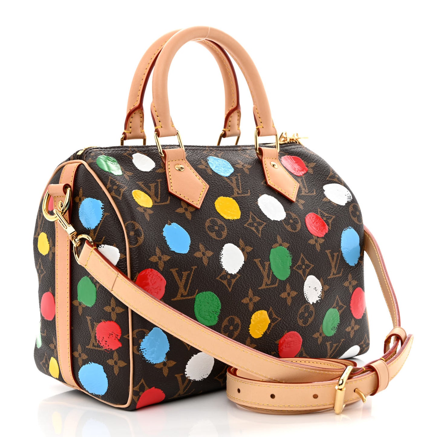 LV X YK Monogram Speedy Bandouliere 25 Multicolor