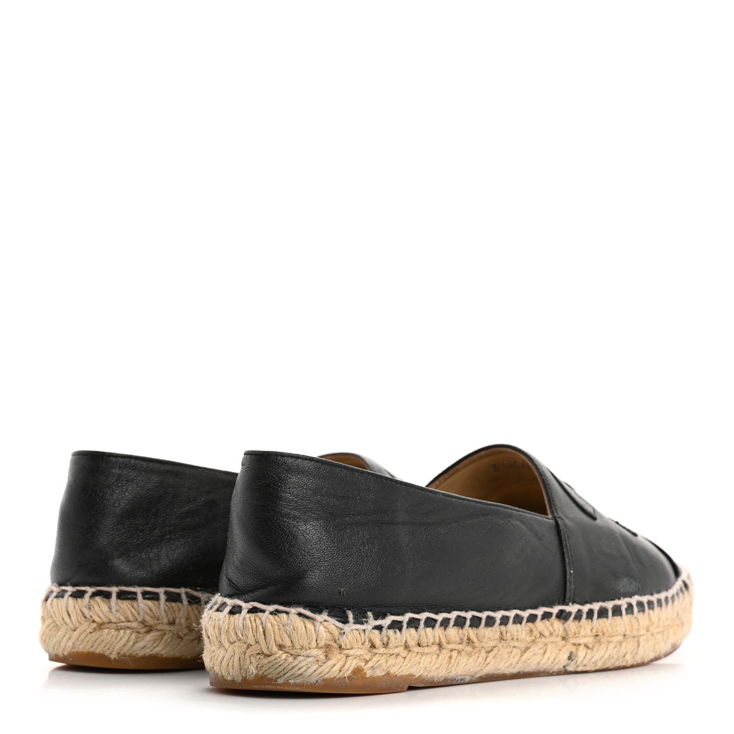 Chanel Lambskin CC Espadrilles 39 Black 5 of 15